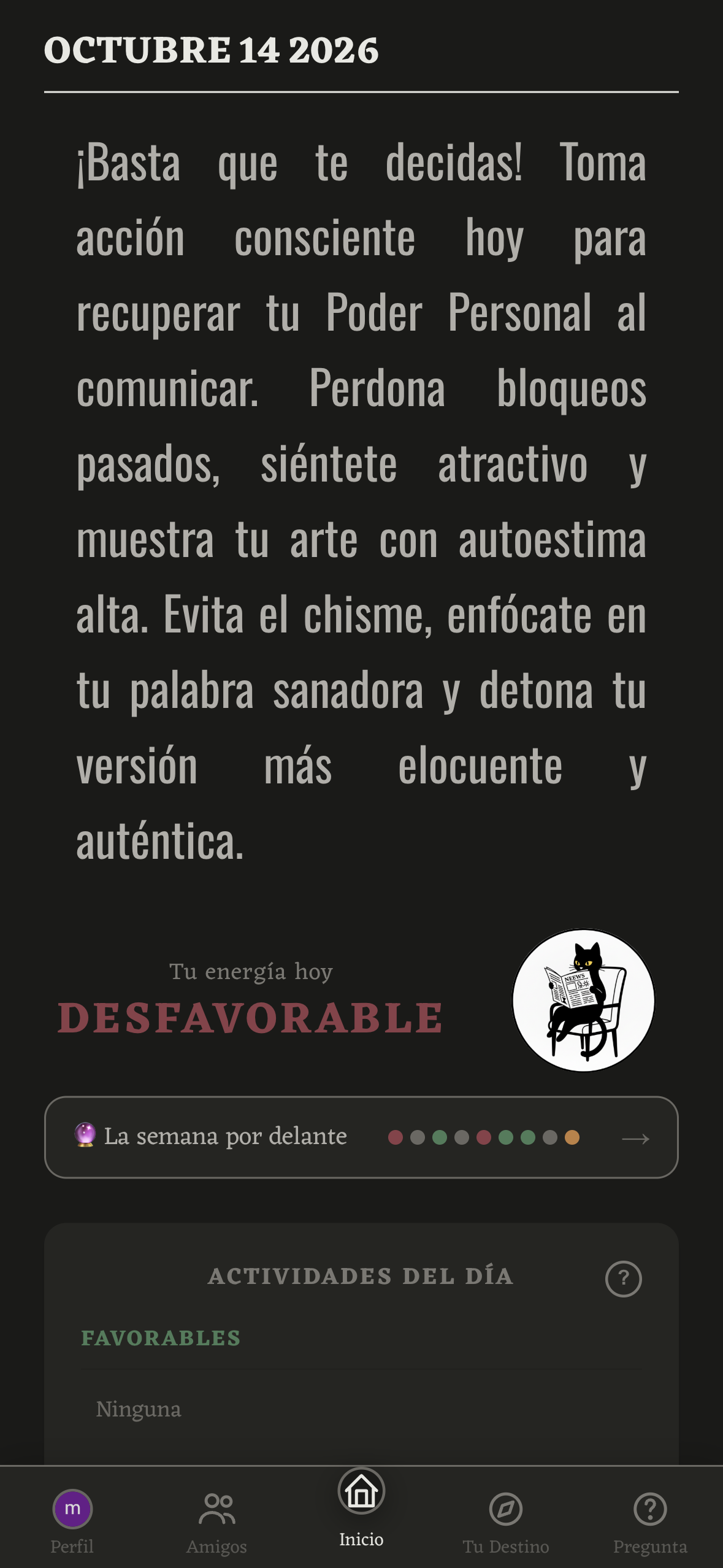Vista previa del Mensaje diario